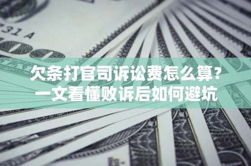 北京欠条打官司诉讼费怎么算？一文看懂败诉后如何避坑